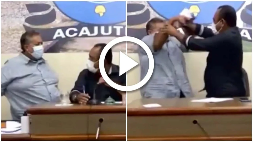 VÍDEO: presidente de Câmara na BA é agredido por vereador durante sessão