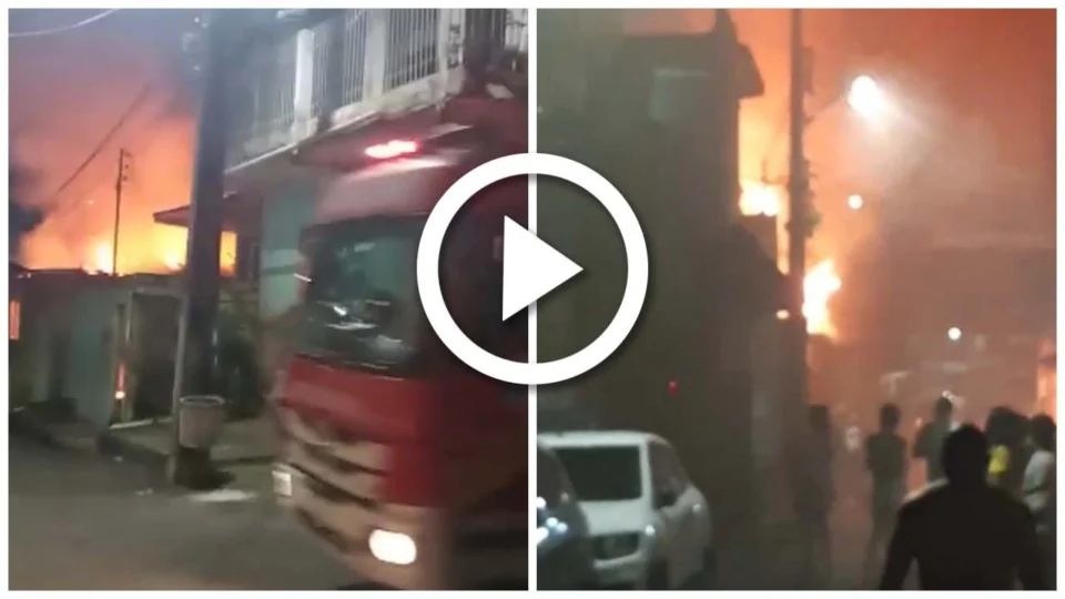 VÍDEO: incêndios de grandes proporções são registrados em lugares distintos em Manaus