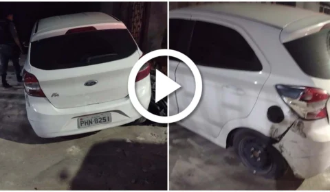 VÍDEO: casal foi preso enquanto conduzia um carro roubado na Zona Norte de Manaus