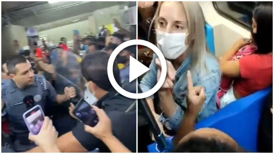 VÍDEO: mulher é detida acusada de racismo em metrô de São Paulo