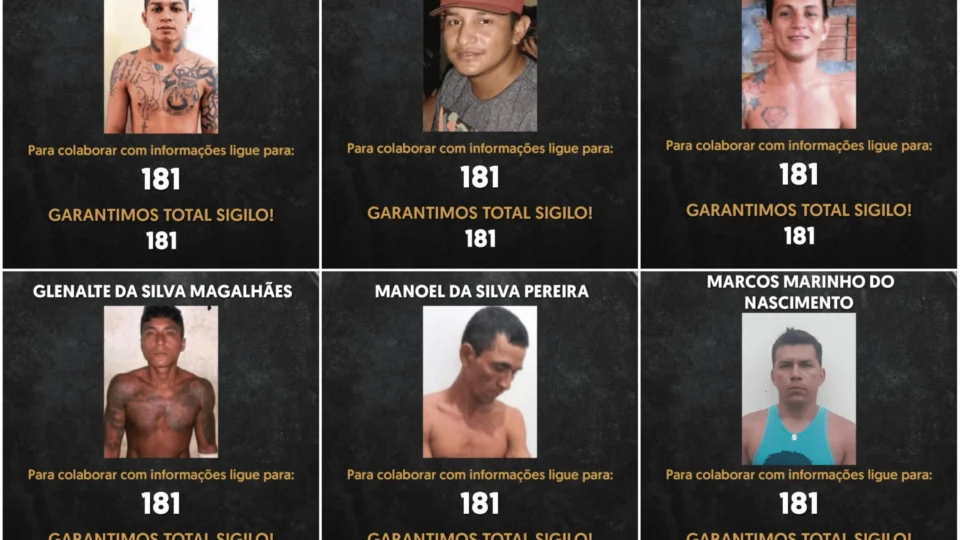 Seis homens estão sendo procurados por cometerem vários crimes em Fonte Boa-AM