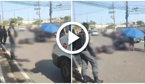 VÍDEO: idoso é socorrido pelo Samu em estado grave após acidente de moto no Centro de Manaus