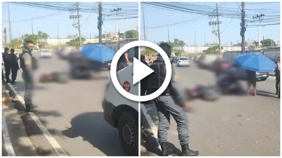 VÍDEO: idoso é socorrido pelo Samu em estado grave após acidente de moto no Centro de Manaus