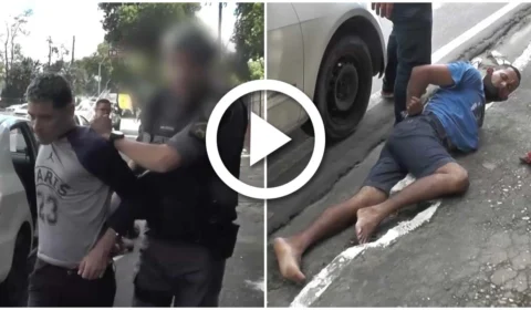 VÍDEO: dois suspeitos são presos ao trocar tiros com a polícia na Zona Centro-Sul de Manaus