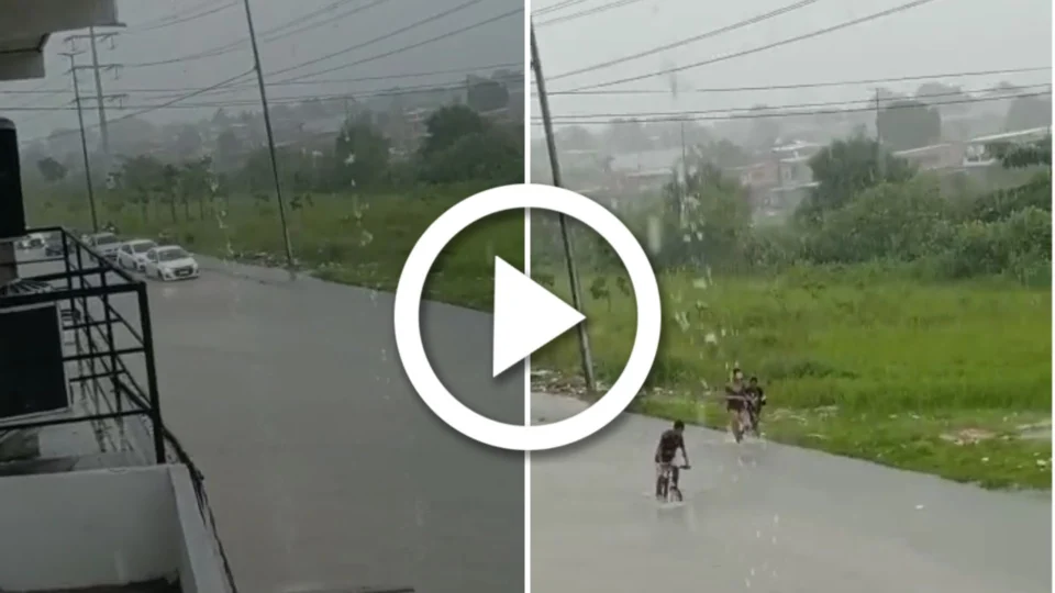 VÍDEO: chuva causa alagações e deslizamento de terra, em Manaus