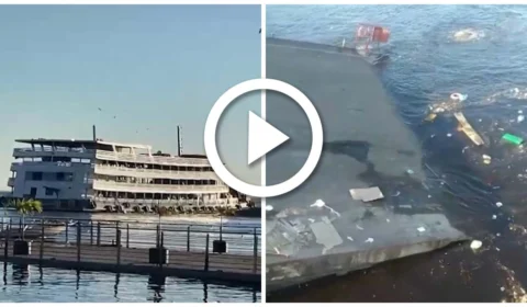 VÍDEO: parte do Porto de Manaus continua interditada depois de ceder