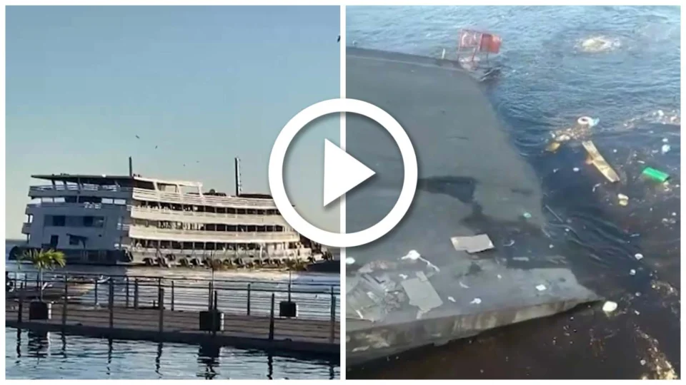 VÍDEO: parte do Porto de Manaus continua interditada depois de ceder