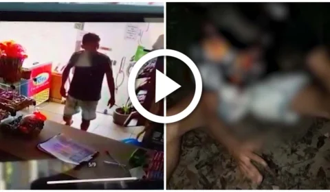 VÍDEO: suspeito de roubo é baleado nas mãos após assaltar um posto de combustíveis em Parintins, interior do Amazonas