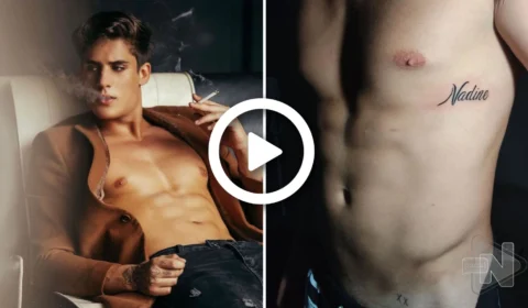 VÍDEO: Tiago Ramos, ex de Nadine Golçalves, tatua nome de mãe do Neymar na costela