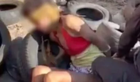 Torturada por tribunal do tráfico, mulher é resgatada pouco antes de ser queimada em ‘micro-ondas’ de pneus na cidade do RJ