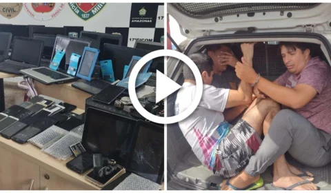 VÍDEO: trio é preso por estelionato contra sites de compras em Manaus
