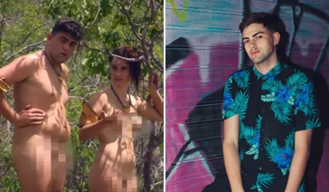 ‘Galã do TikTok’ aparece pelado em reality show, briga com companheira e vira piada na web