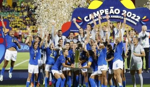 Sem facilidade Brasil marca com Debinha, vence Colômbia e conquista título da Copa América Feminina