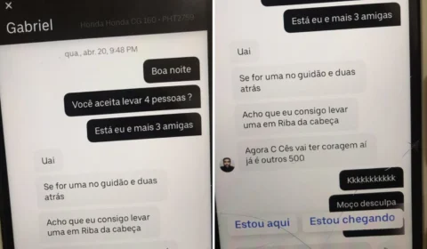 Estudante viraliza após confundir moto com carro e pedir corrida por app para 4 pessoas em Goiânia