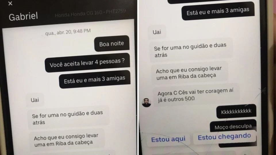 Estudante viraliza após confundir moto com carro e pedir corrida por app para 4 pessoas em Goiânia