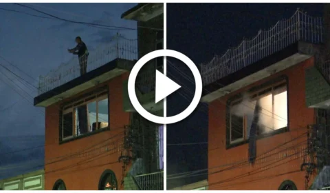 VÍDEO: explosivo é jogado dentro de prédio no Centro de Manaus