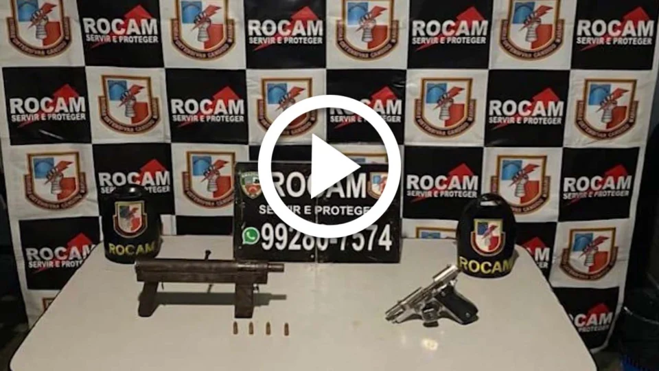 VÍDEO: adolescente de 17 anos é detido em posse de duas armas de fogo em um córrego da Zona Centro-Oeste de Manaus