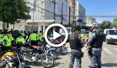 VÍDEO: Centro de Manaus passa por fiscalização no trânsito na manhã desta quarta-feira