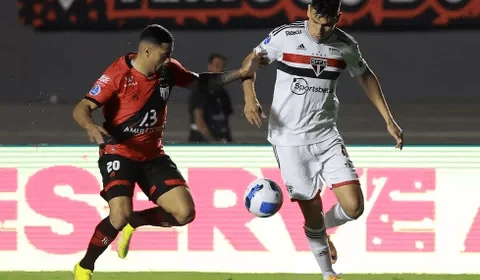 São Paulo perde para Atlético/GO por 3 a 1 e se complica na Sul-Americana