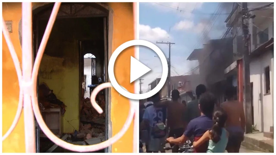 VÍDEO: homem é suspeito de incendiar a casa da mulher e filhos na Zona Oeste de Manaus