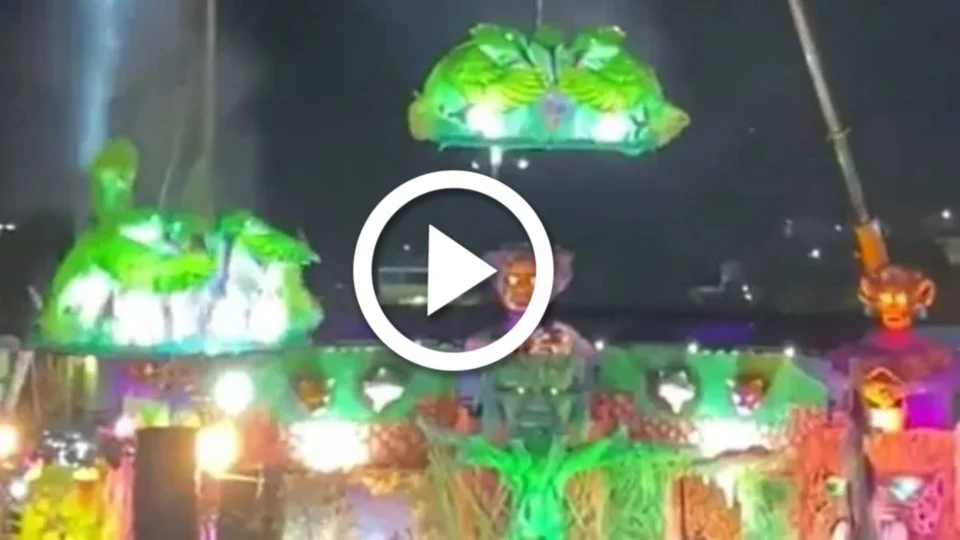 VÍDEO: mais de 20 pessoas ficam feridas após queda de alegoria em festival de Manacapuru, no Amazonas