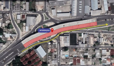 Em Manaus, alça do viaduto do Manoa será interditada novamente neste fim de semana