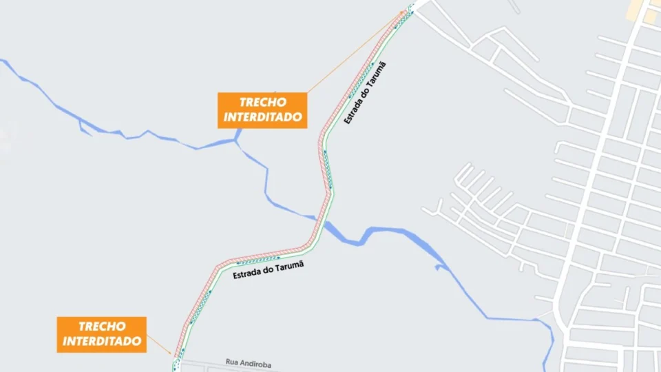 Em Manaus, estrada do Tarumã terá novo desvio a partir deste sábado