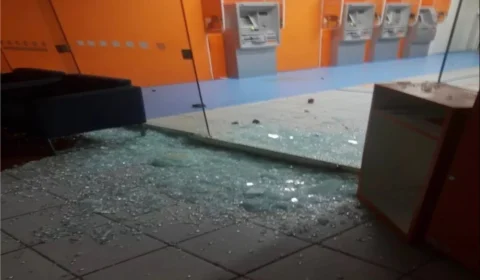 Dupla quebra vidro de agência bancária e rouba televisão na Zona Centro-Sul de Manaus; um é preso