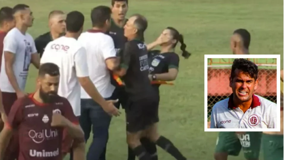 Técnico do Desportiva agride com cabeçada auxiliar mulher durante partida e acaba demitido pelo time