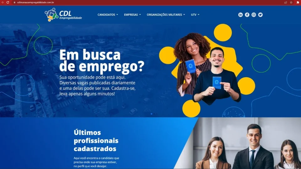 CDL Manaus lança novo portal com vagas de emprego, currículos e cursos