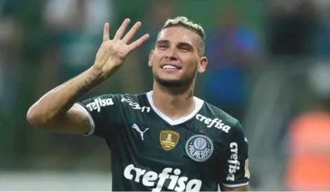 Com quatro de Rafael Navarro, Palmeiras ‘mete’ 8 a 1 no Independiente Petrolero pela Libertadores da América