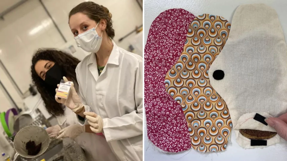 Jovens brasileiras criam absorvente biodegradável de R$ 0,02 e disputam final de prêmio na Suécia