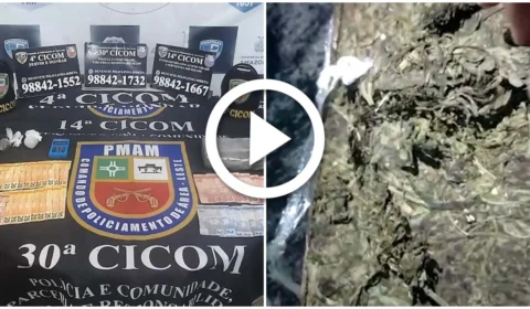 VÍDEO: homem é preso com 1kg de maconha em abordagem na Zona Leste de Manaus