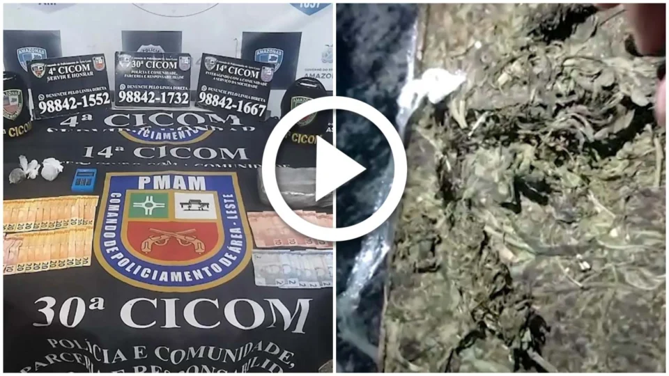 VÍDEO: homem é preso com 1kg de maconha em abordagem na Zona Leste de Manaus