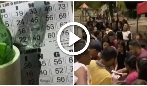 VÍDEO: confusão em bingo é criada após 101 pessoas ganharem prêmio de R$ 1.000 em Fortaleza