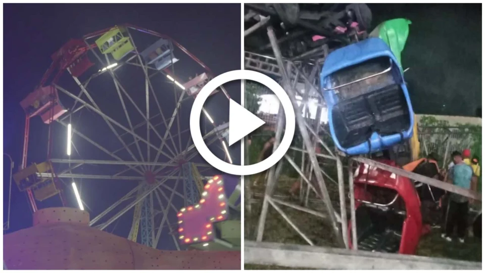 VÍDEO: montanha russa despenca em parque de diversões em Parintins-AM