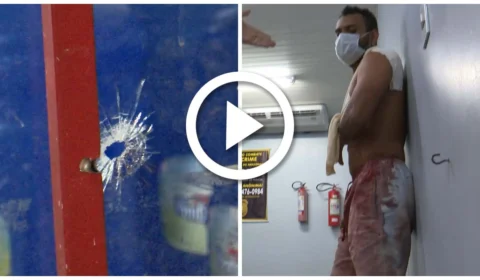 VÍDEO: em fuga, suspeitos abandonam carro e fogem pelo rio no Centro de Manaus