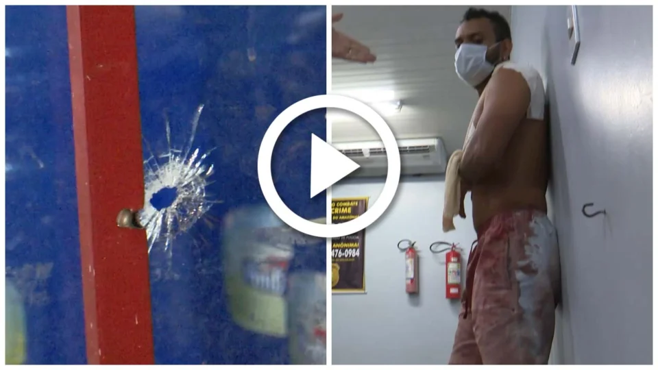 VÍDEO: em fuga, suspeitos abandonam carro e fogem pelo rio no Centro de Manaus