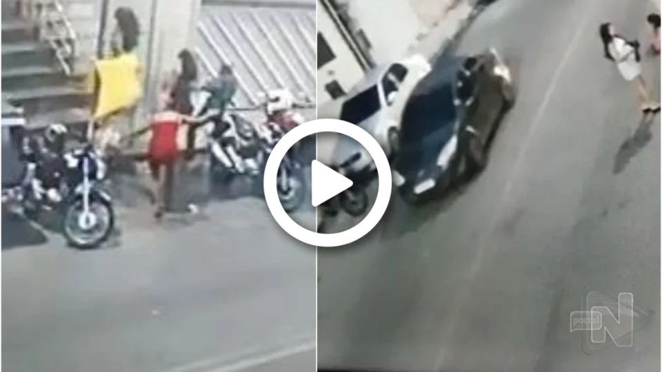 VÍDEO: câmeras de segurança registram momento quando dupla é alveja a tiros em bar na Zona Norte de Manaus