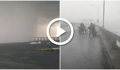 VÍDEO: Ponte Rio-Niterói é ‘engolida’ por tempestade no Rio de Janeiro