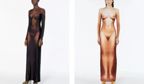 Grife francesa lança vestido que imita corpo nu de mulher