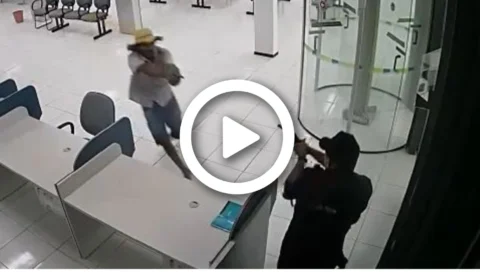 VÍDEO: em troca de tiros, vigilante mata assaltante em agência financeira em São Luiz