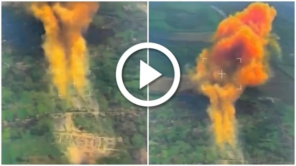 VÍDEO: bombardeio russo causa vazamento de nitrato de amônio na Ucrânia