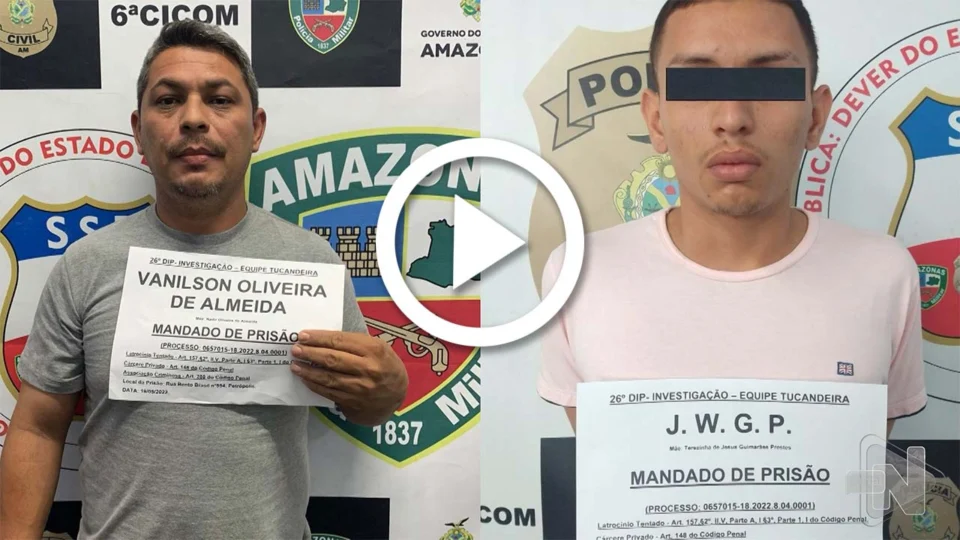 VÍDEO: dupla é detida suspeita de latrocínio tentado em Manaus
