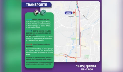 Trânsito terá mudanças durante jogo de Vasco e Guarani na Arena da Amazônia, em Manaus; saiba mais