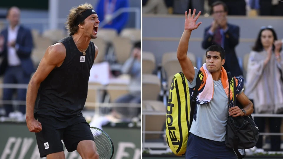 Zverev vence Alcaraz e garante vaga em semifinais de Roland Garros