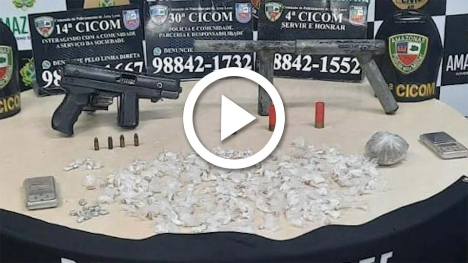 VÍDEO: armas são apreendidas em incursão da polícia militar na Zona Leste de Manaus
