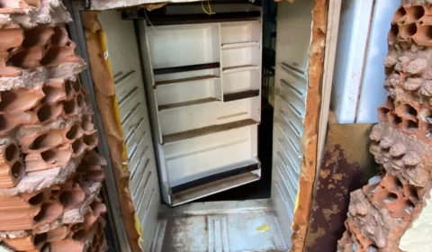 Homem foge da polícia por passagem secreta em geladeira, em São José do Rio Preto