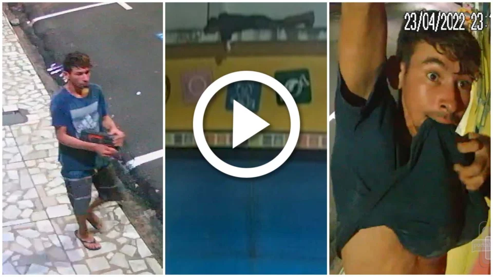 VÍDEO: ladrão furta lâmpada de loja na madrugada no Centro de Manaus