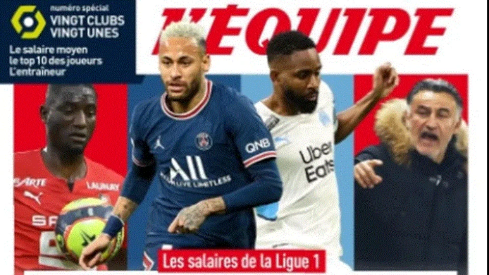 Neymar é o jogador mais bem pago do Campeonato Francês; Messi e MBappé vêm na sequência
